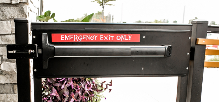 emergency push bar installation in Palm Springs